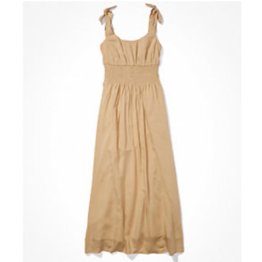 AE Smocked Tie-Strap Midi Dress